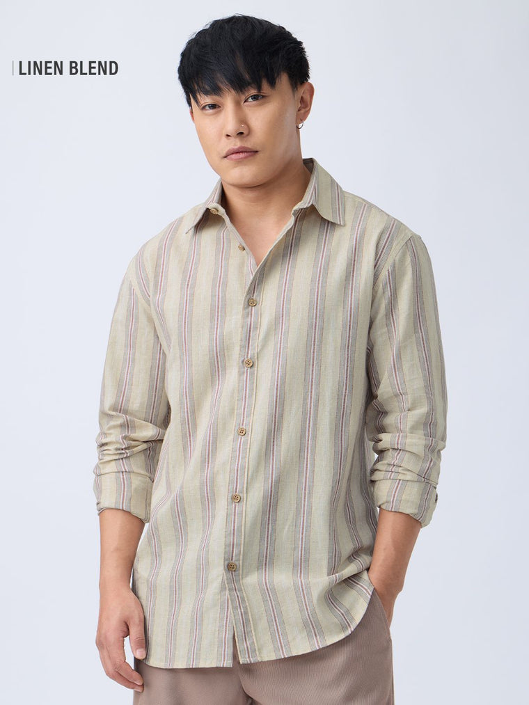 Cotton Linen Stripes: Nova Cotton Linen Shirts