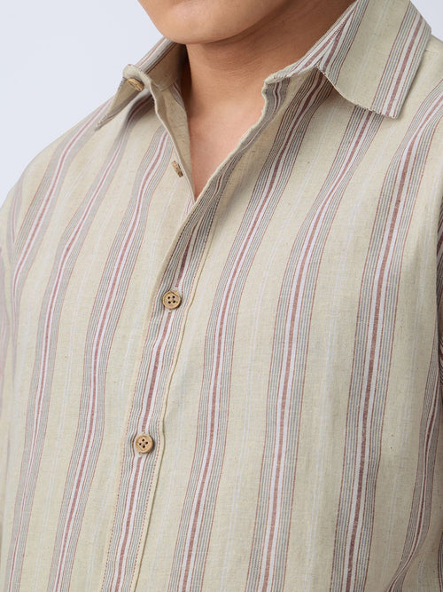 Cotton Linen Stripes: Nova Cotton Linen Shirts
