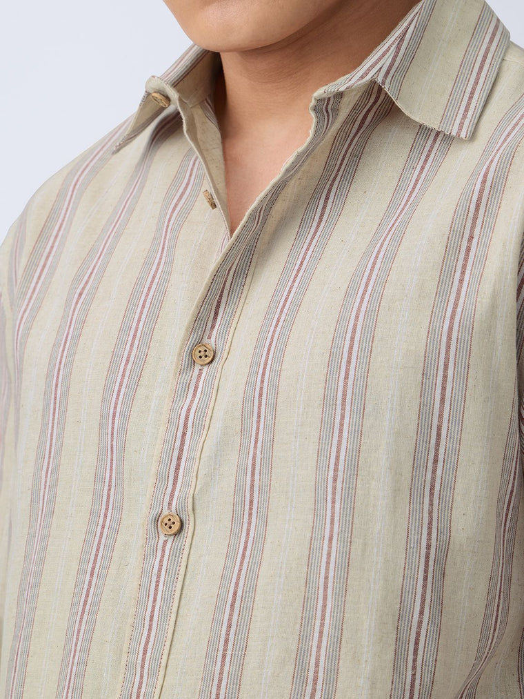 Cotton Linen Stripes: Nova Cotton Linen Shirts
