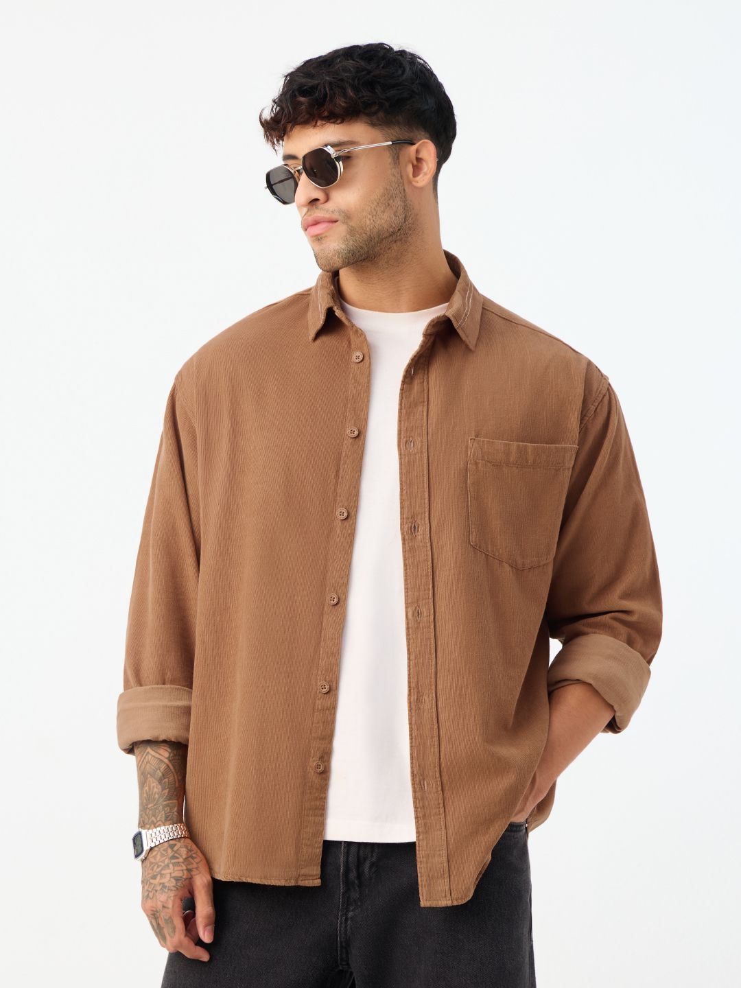 Corduroy Shirt: Redwood Men Relaxed Shirts