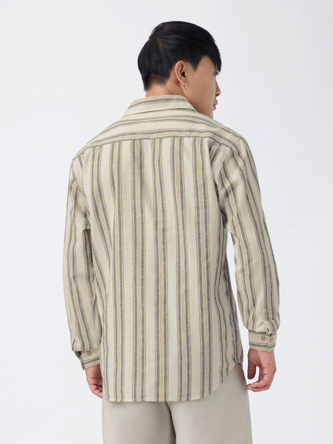 Cotton Linen Stripes: Echo Cotton Linen Shirts