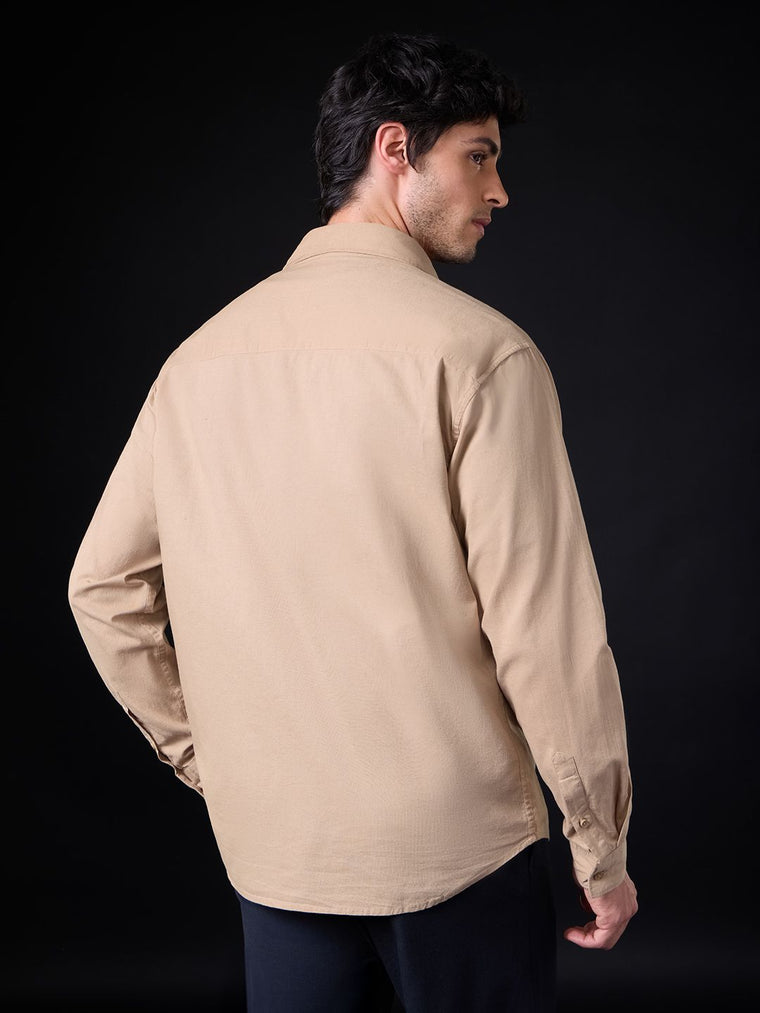 Relaxed-Fit Shirt: Shrooms Cotton Linen Shirts