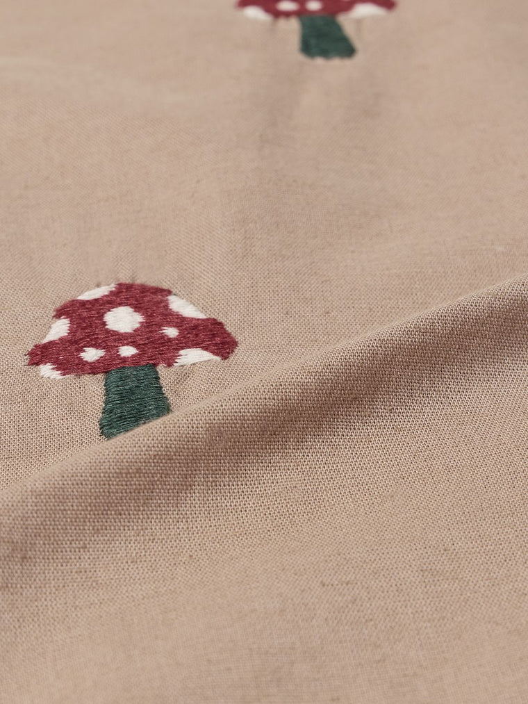 Relaxed-Fit Shirt: Shrooms Cotton Linen Shirts