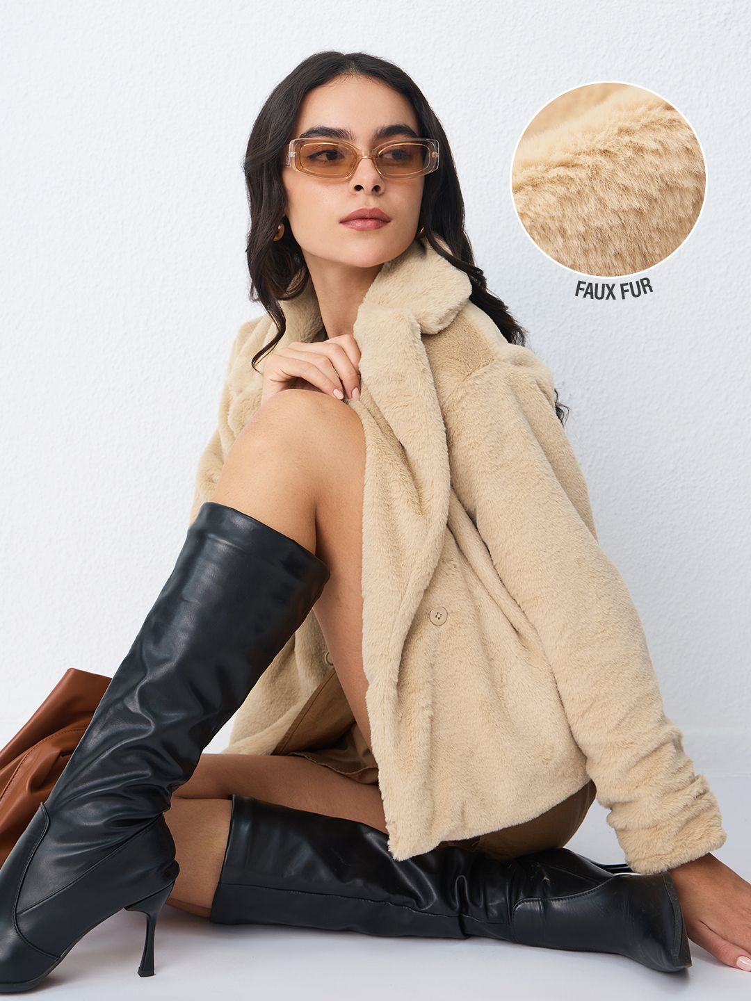 Fur Jacket: Biscotti Women Oversized Jackets