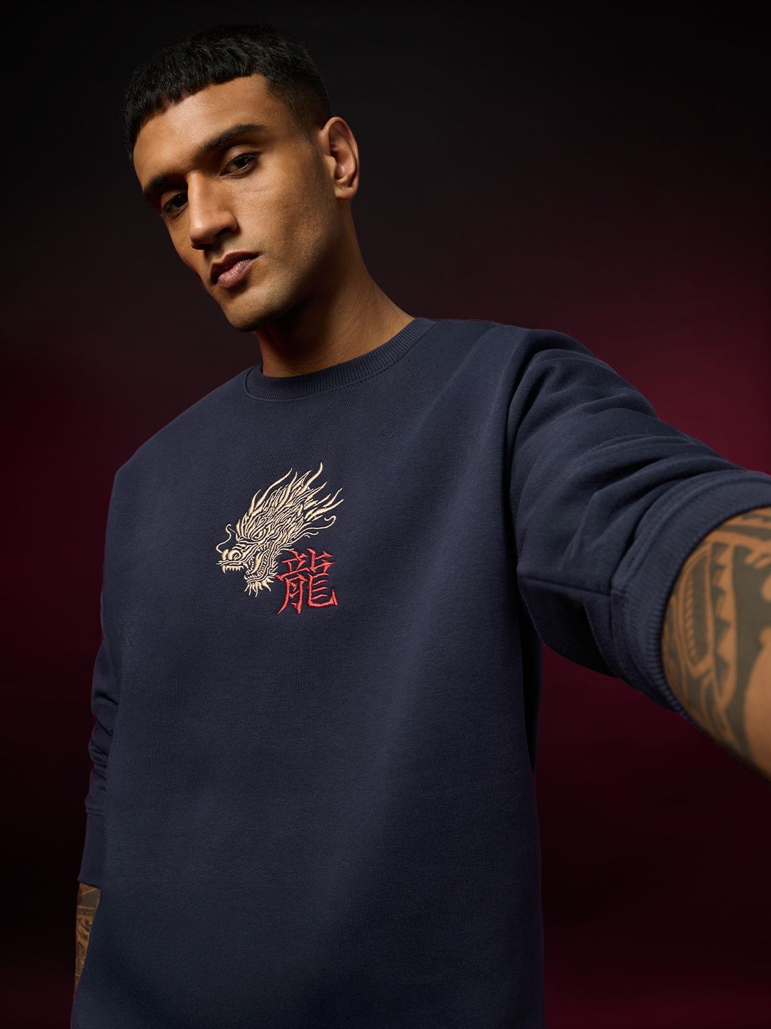 Oversized Sweatshirt: Year of the Dragon Men Oversized Sweatshirts