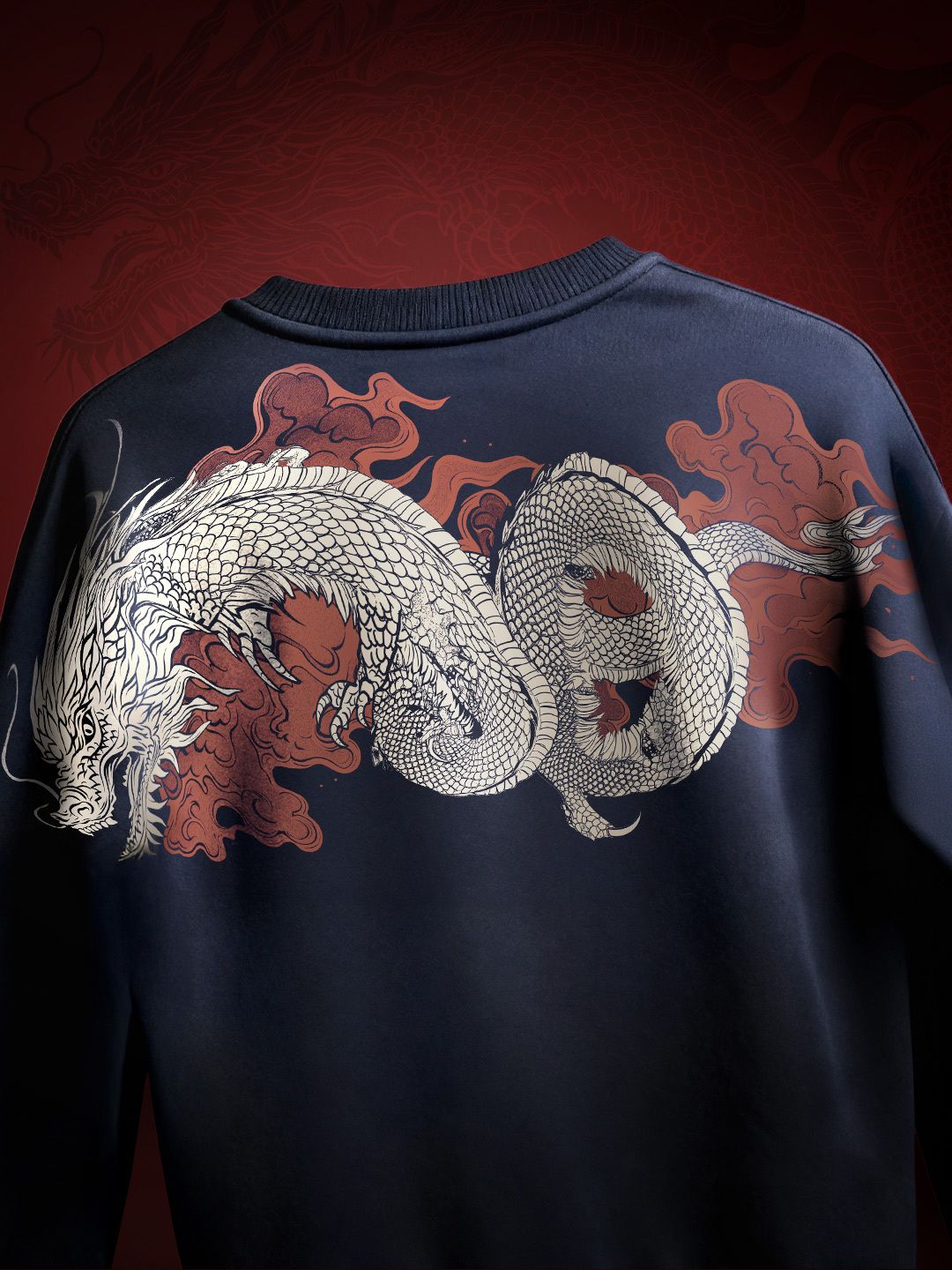 Oversized Sweatshirt: Year of the Dragon Men Oversized Sweatshirts