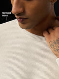 Oversized Sweatshirt: Ivorygrid Men Oversized Sweatshirts