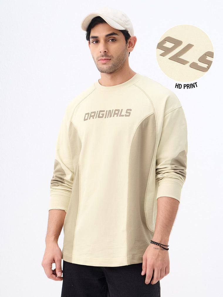 TSS Originals: Beigestone Oversized Full Sleeve T-Shirts