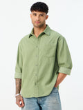 Corduroy Shirt: Jade Men Relaxed Shirts