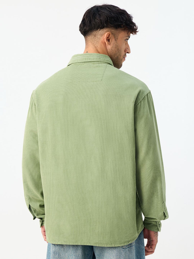 Corduroy Shirt: Jade Men Relaxed Shirts