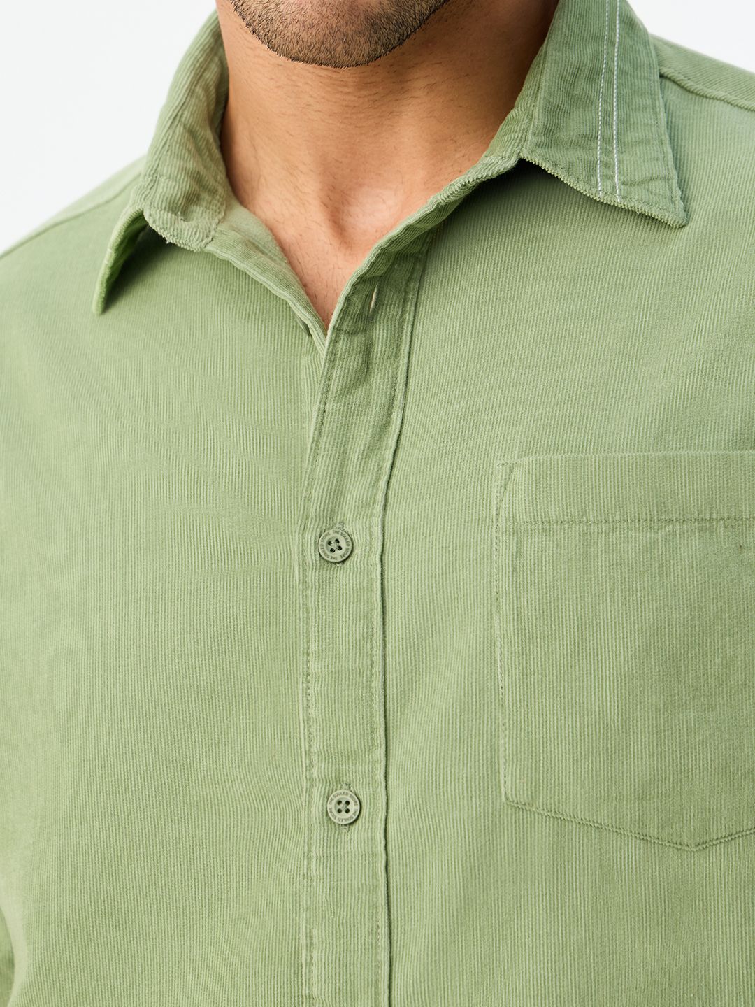 Corduroy Shirt: Jade Men Relaxed Shirts