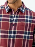 Plaid Shirt: Copper Men Relaxed Shirts