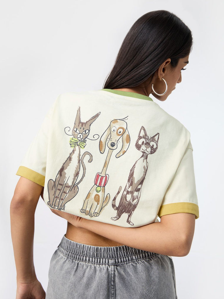 Pet Stories: Pets Sketch Women Oversized T-Shirts