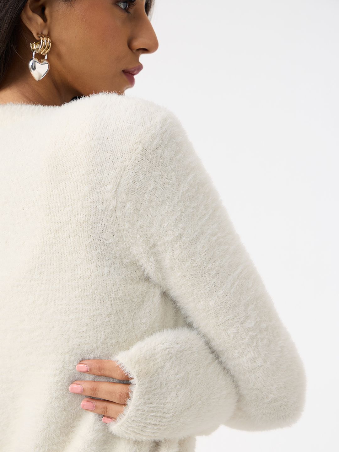Fuzzy Cardigan: Frost Women Cardigans