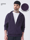 Textured Hoodie: Berry Men Oversized Hoodies
