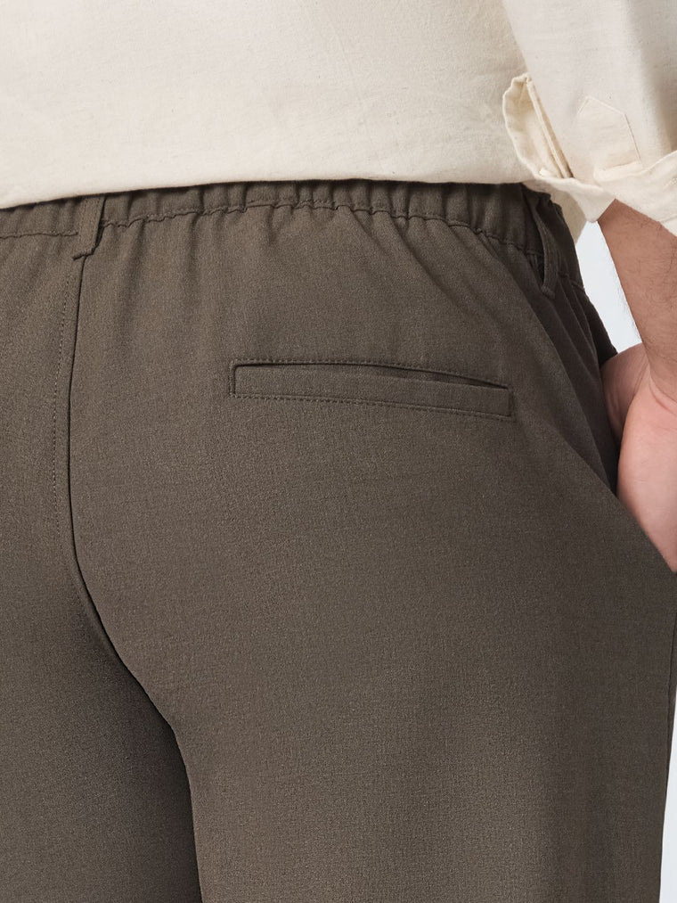 Pleated Pants: Cocoa Bean Men Super Flex Pants