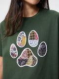 Pet Stories: One Paw Women Oversized T-Shirts