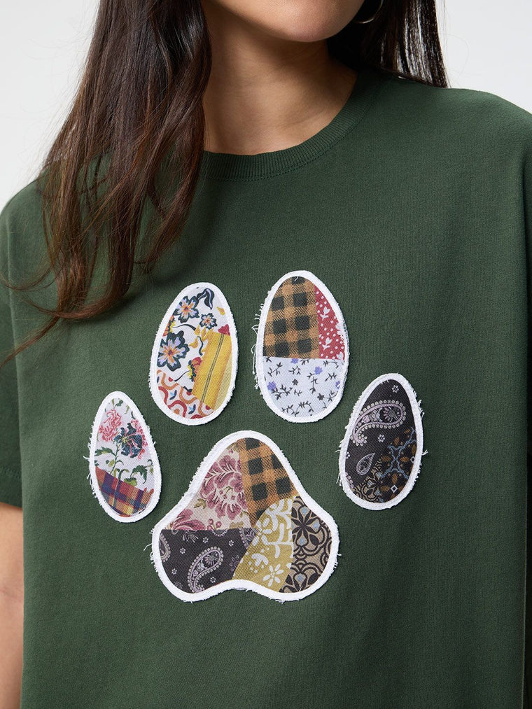 Pet Stories: One Paw Women Oversized T-Shirts