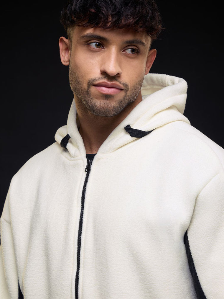 Zipper Hoodie: Monochrome Men Oversized Hoodies