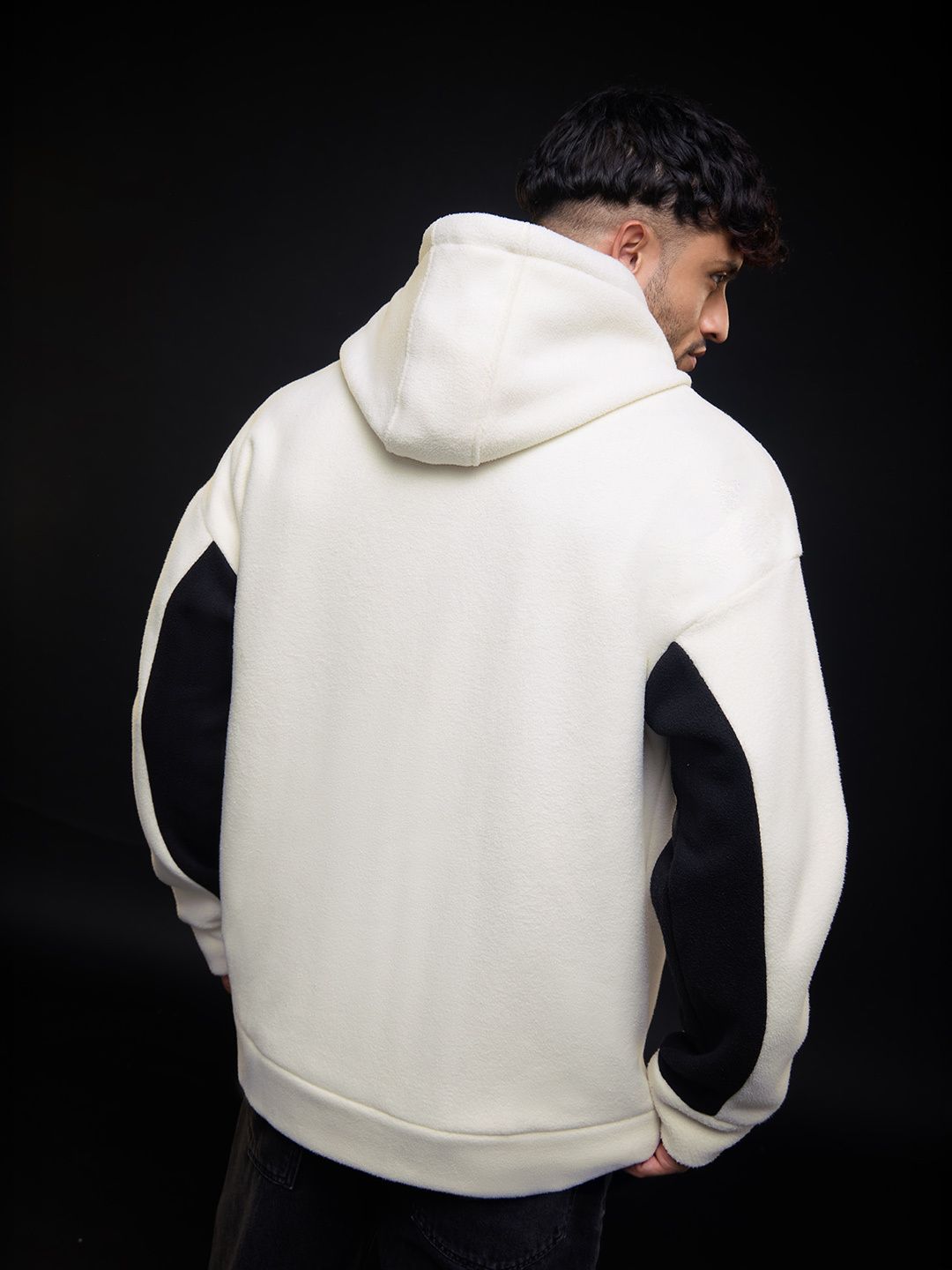 Zipper Hoodie: Monochrome Men Oversized Hoodies