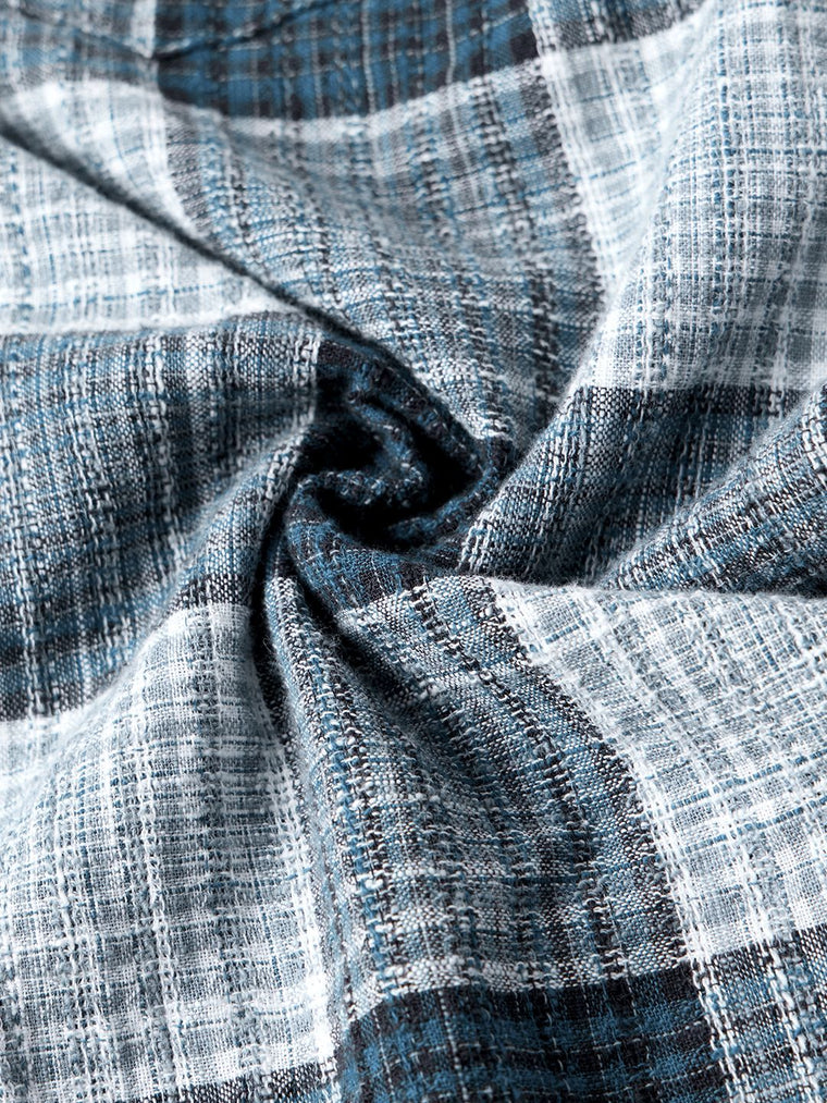 Textured Shirt: Cerulean Men Relaxed Shirts