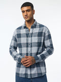 Textured Shirt: Cerulean Men Relaxed Shirts