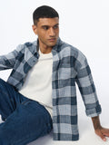 Textured Shirt: Cerulean Men Relaxed Shirts