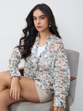 Sheer Shirt: Baby Deer Women Relaxed Shirts