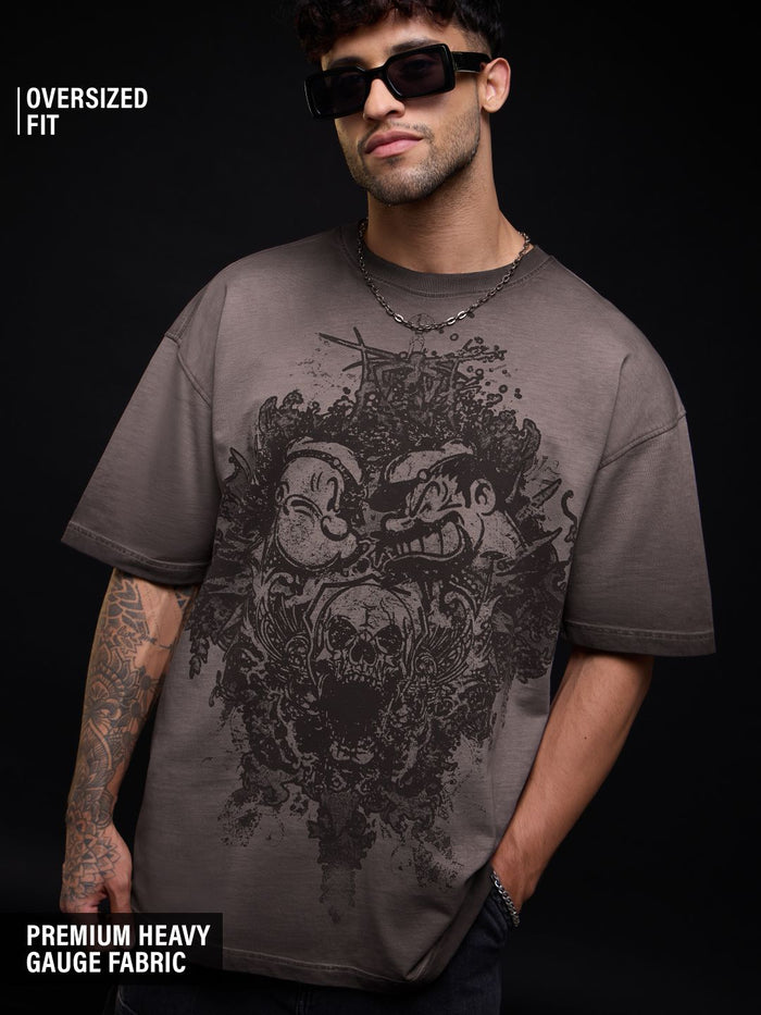 Popeye: Skull Oversized T-Shirts