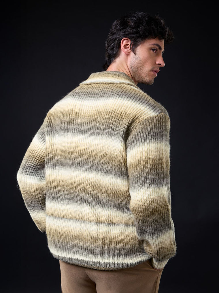 Ombre Sweater: Hazel Moss Oversized Pullovers