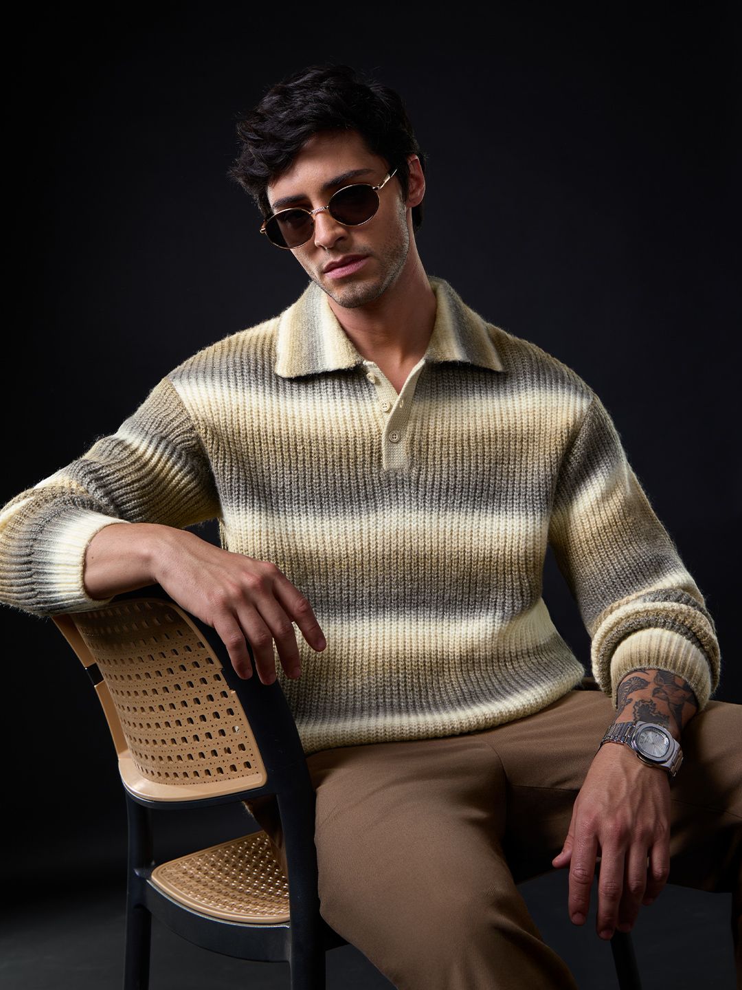 Ombre Sweater: Hazel Moss Oversized Pullovers