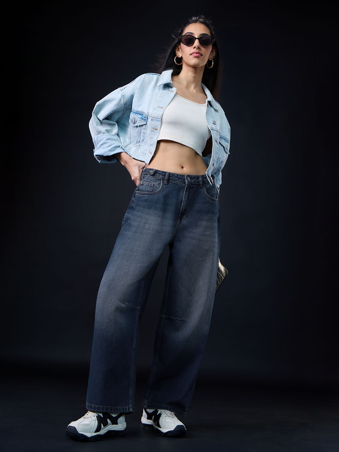 Barrel-Fit Denim: Midnight Women Barrel Denims
