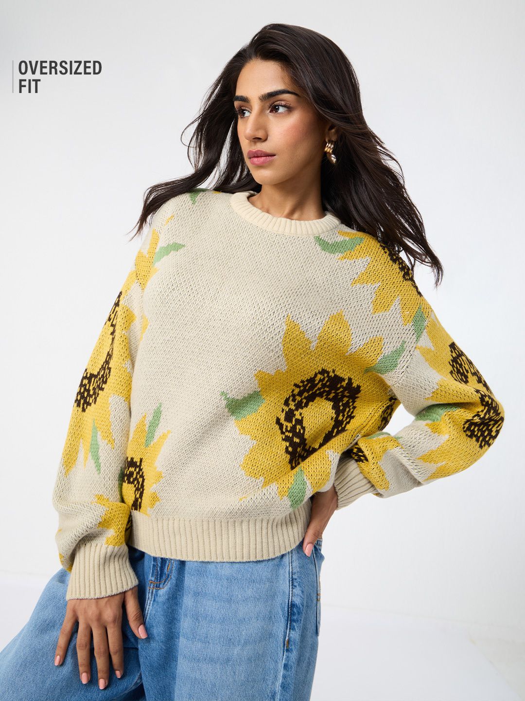 TSS Originals: Sunflower Women Oversized Sweaters