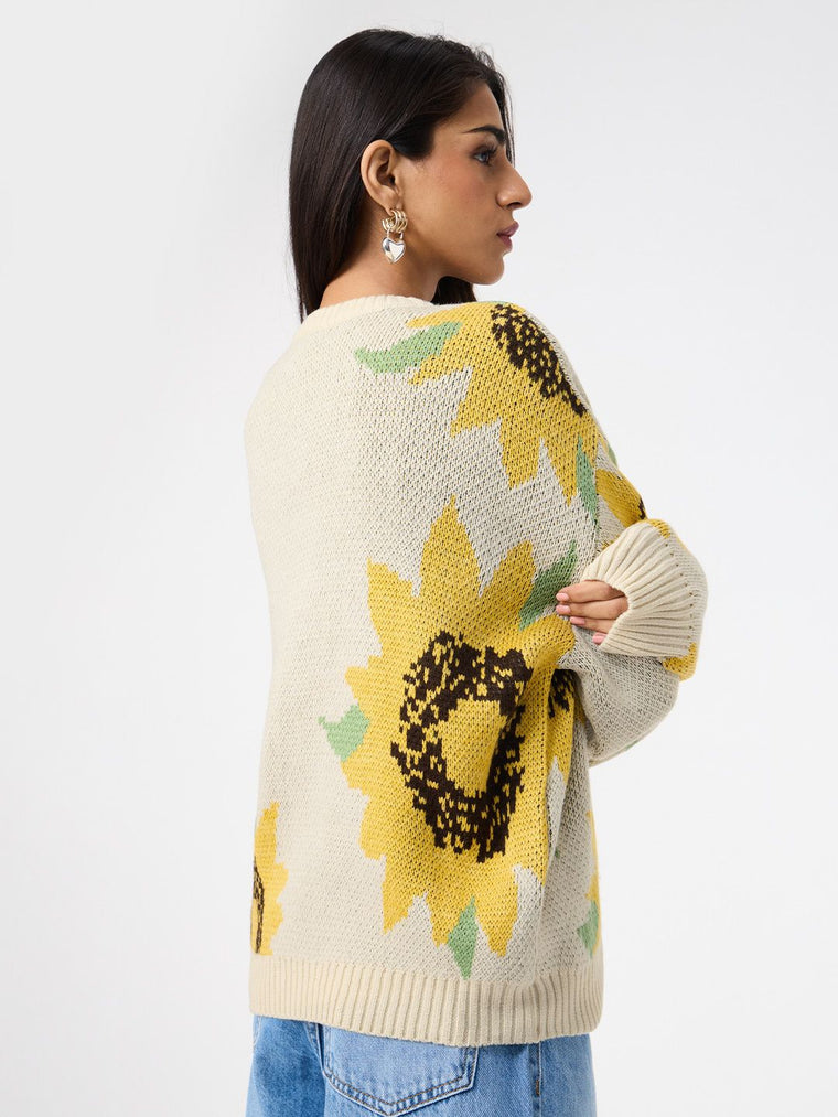 TSS Originals: Sunflower Women Oversized Sweaters