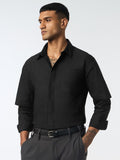 Doctor Sleeve Shirt: Black Void Men Relaxed Shirts