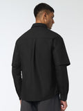 Doctor Sleeve Shirt: Black Void Men Relaxed Shirts