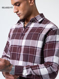 Plaid Shirt: Russet Men Relaxed Shirts