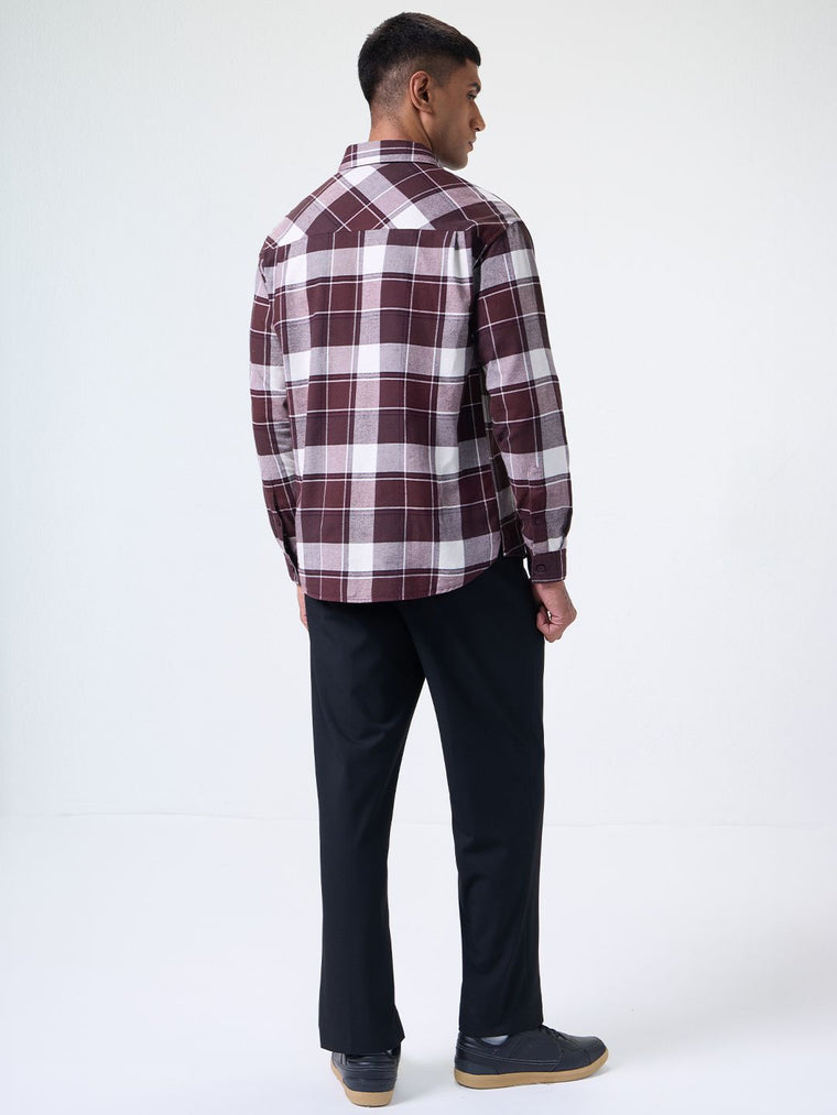 Plaid Shirt: Russet Men Relaxed Shirts