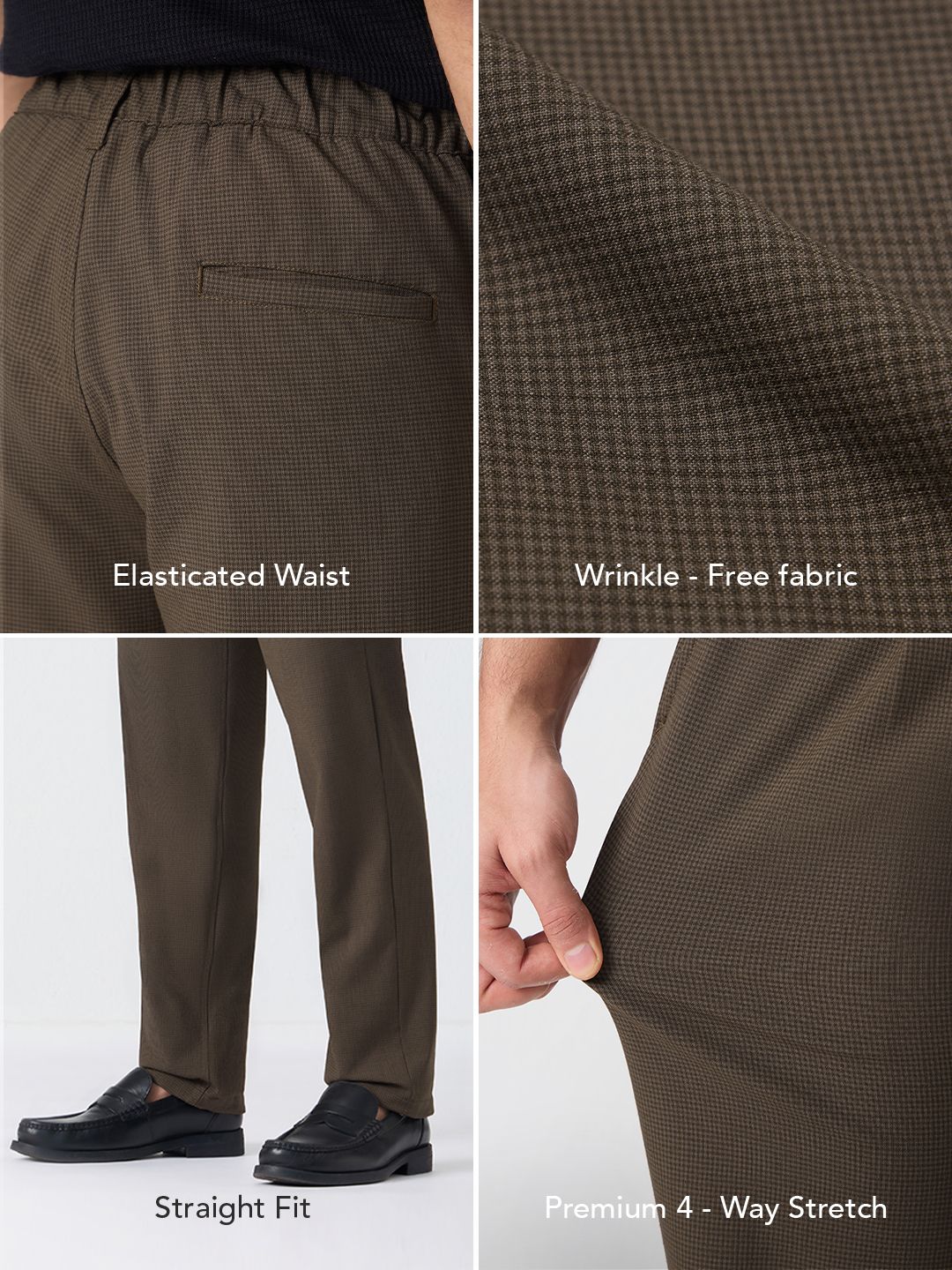 Pleated Pants: Dune Men Super Flex Pants