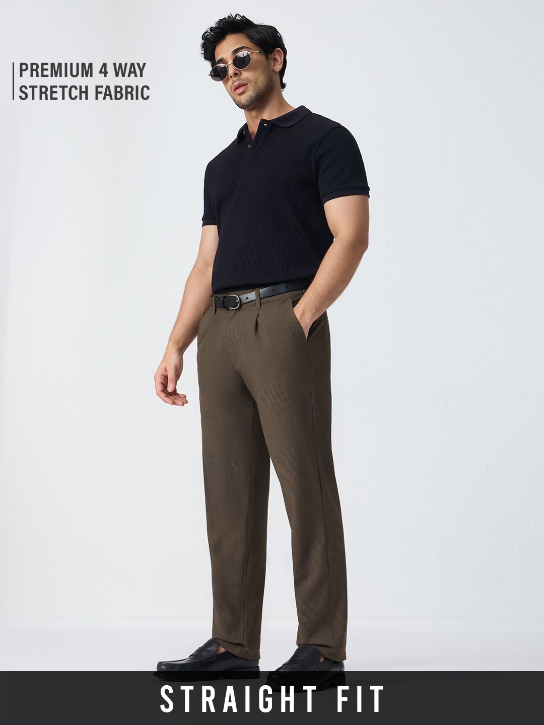 Pleated Pants: Dune Men Super Flex Pants
