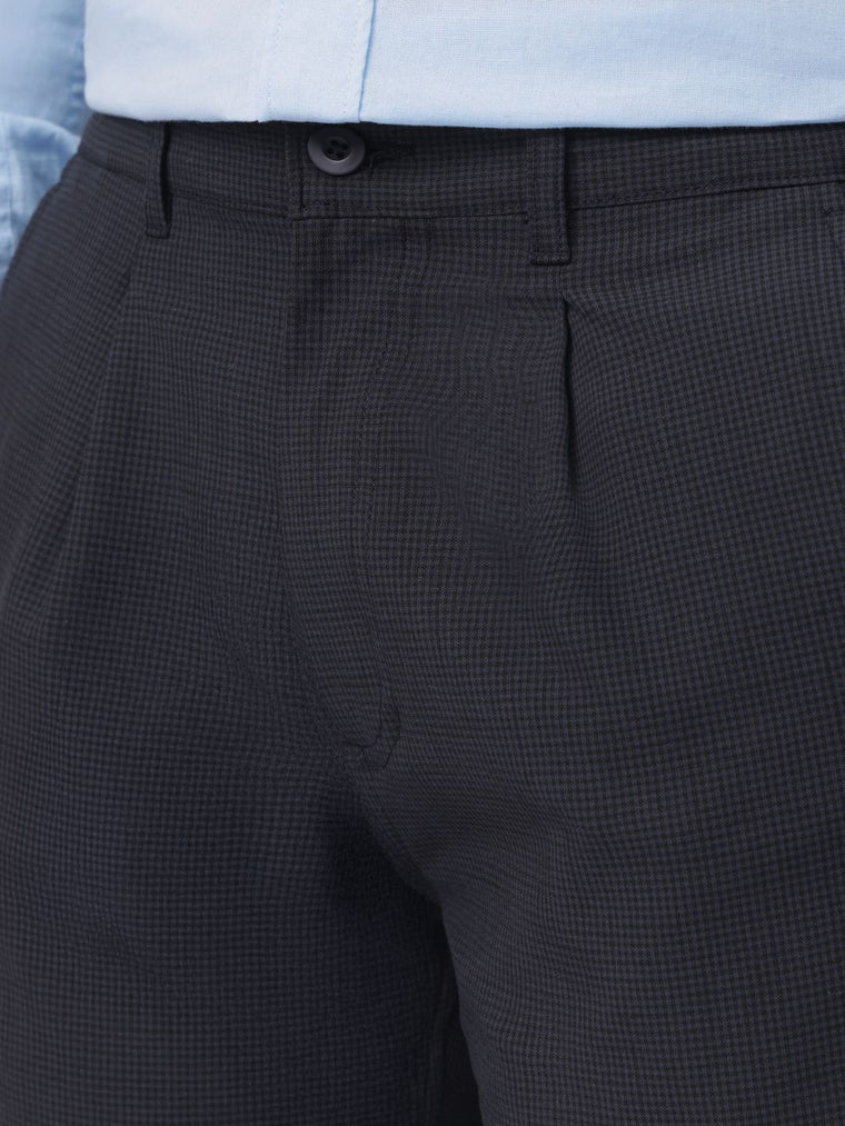 Pleated Pants: Regal Navy Men Super Flex Pants