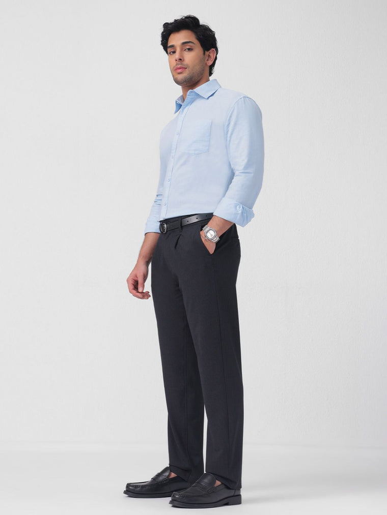 Pleated Pants: Regal Navy Men Super Flex Pants