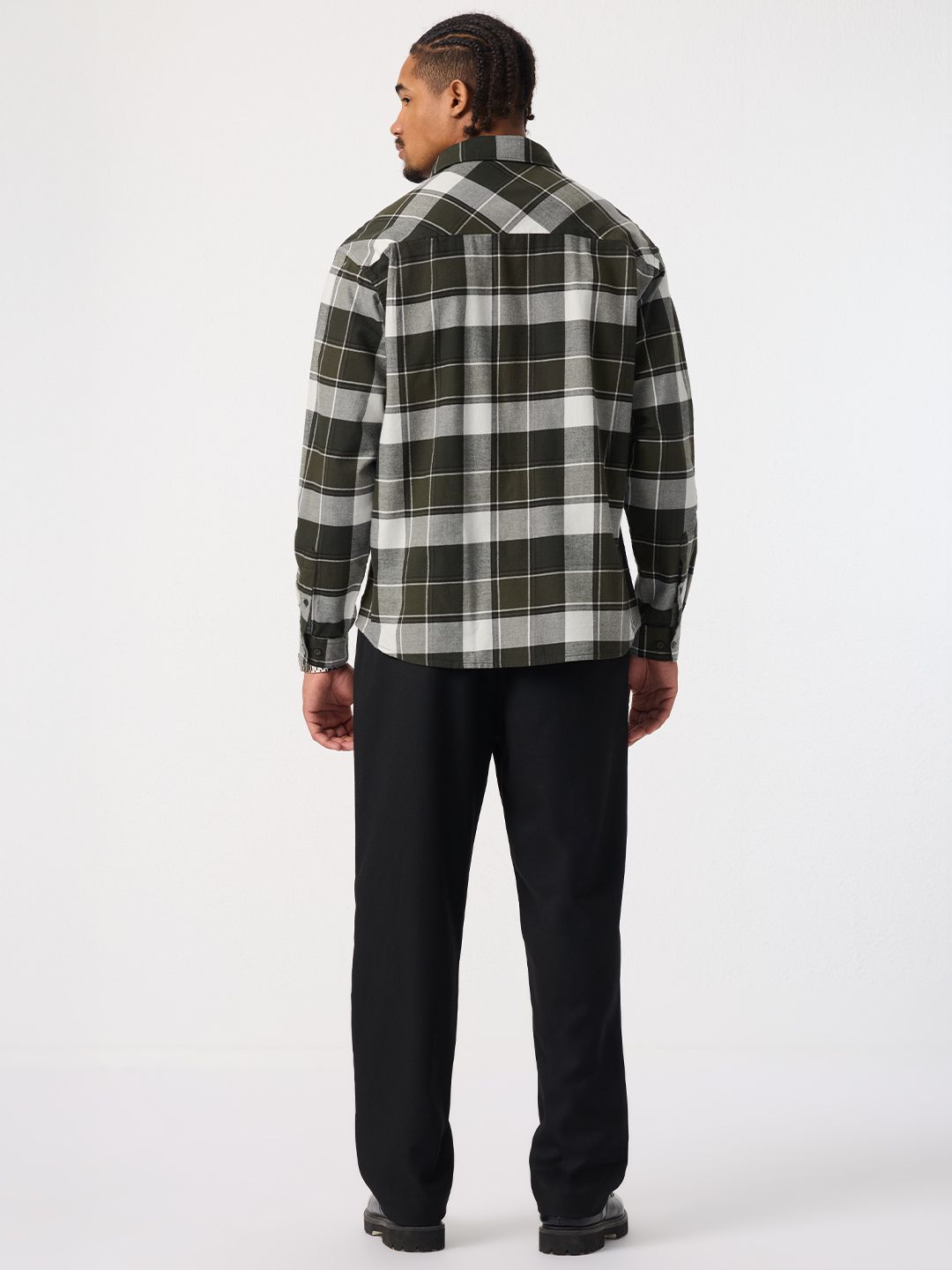 Plaid Shirt: Verdant Men Relaxed Shirts