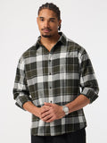 Plaid Shirt: Verdant Men Relaxed Shirts
