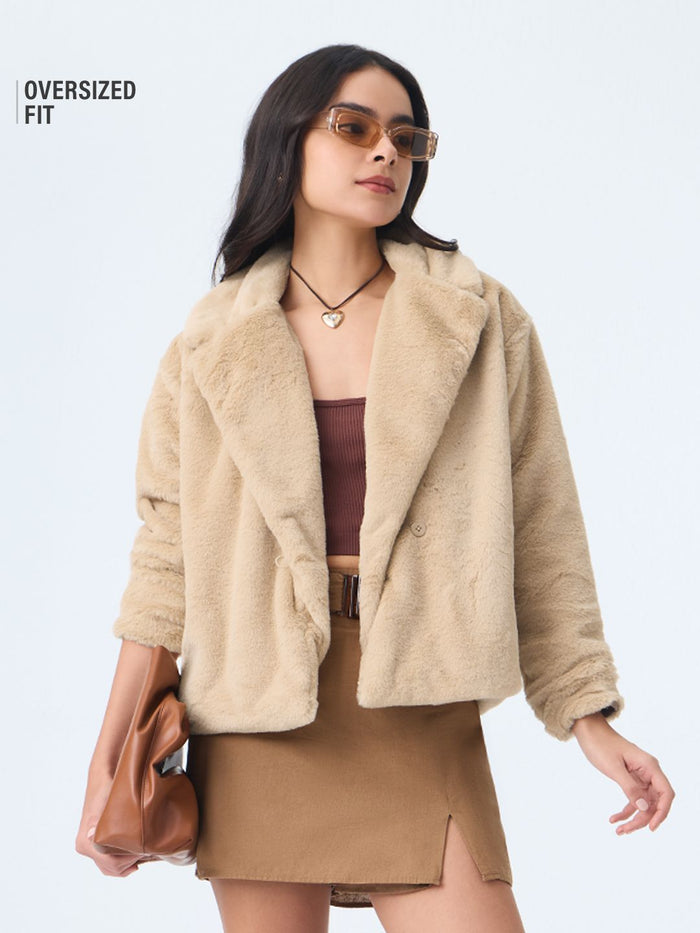 Fur Jacket: Biscotti Women Oversized Jackets