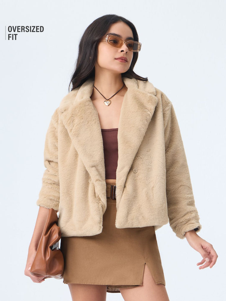 Fur Jacket: Biscotti Women Oversized Jackets
