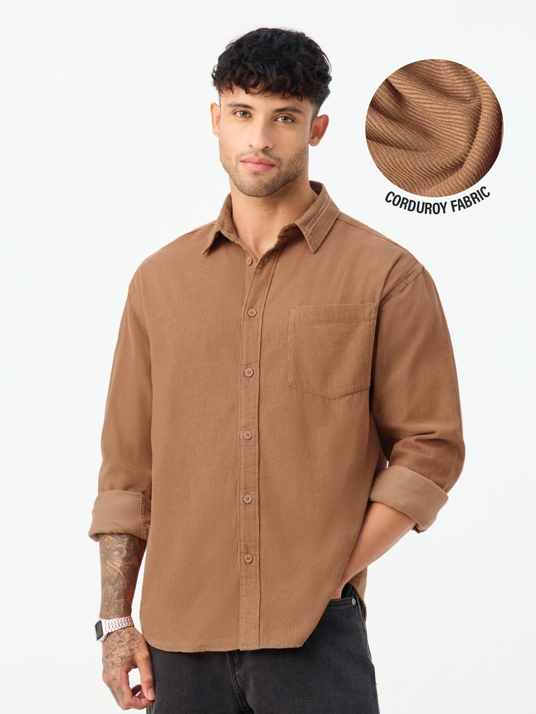 Corduroy Shirt: Redwood Men Relaxed Shirts