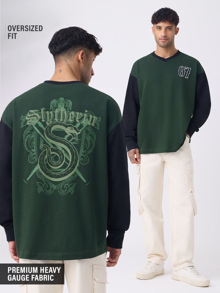 Harry Potter: Slytherin Oversized Full Sleeve T-Shirts