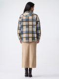 Plaid Teddy Shacket: Brown Women Shackets