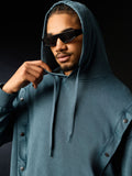 Korean Hoodie: Teal Men Oversized Hoodies